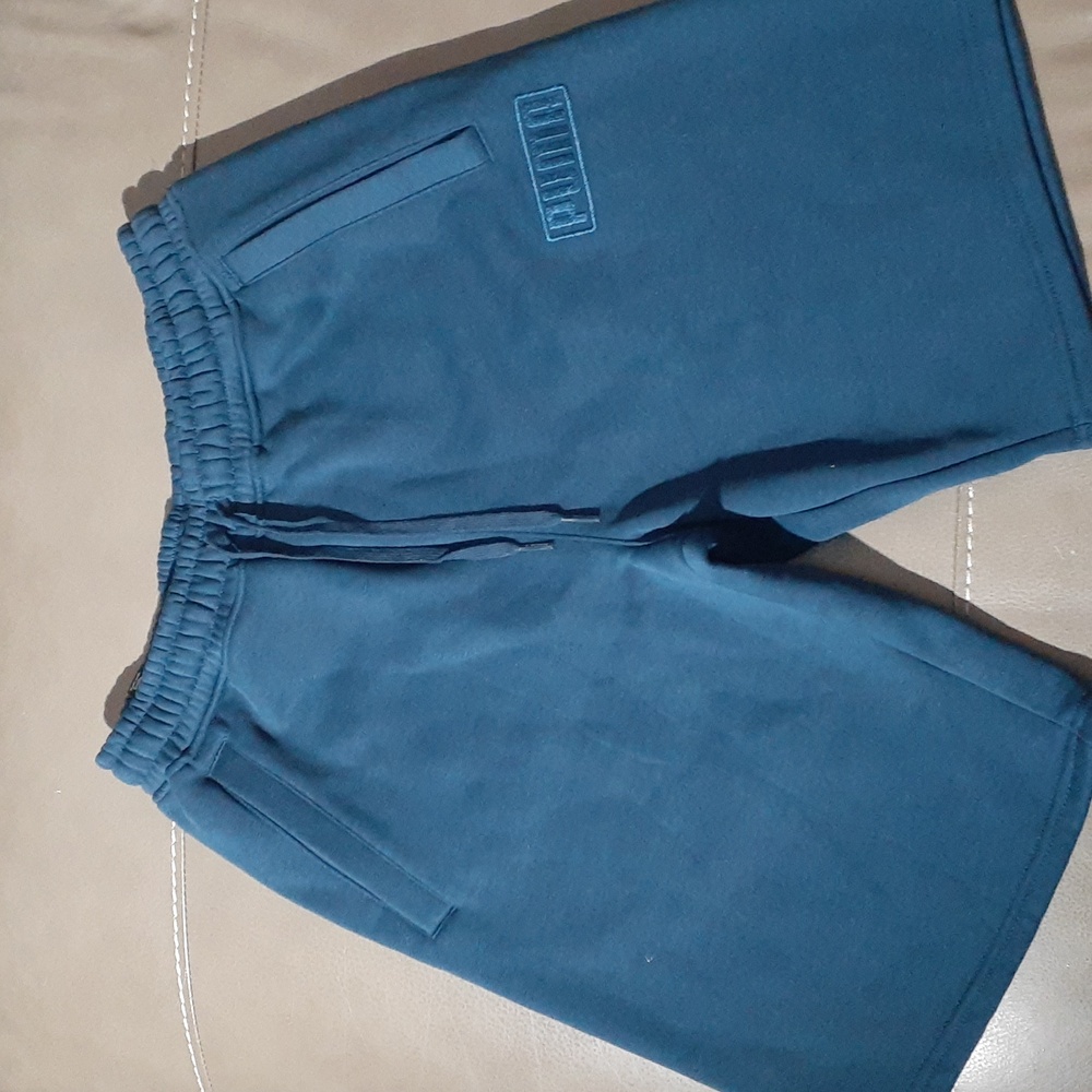 NWT Puma Fleece Shorts - Small - Navy Blue - 10" Inseam